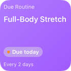 Small Due Routines widget