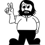 The Roots of Math Humor icon - a vector portrait of Bob Lemon